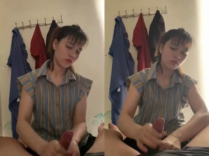 Anh trai đi vắng, ép vợ của anh trai sục cò xuất tinh